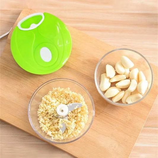 Manual Garlic Chopper (400ml) – Fast Vegetable & Onion Cutter