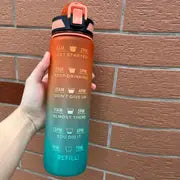 32oz Leakproof Gradient Motivational Water Bottle