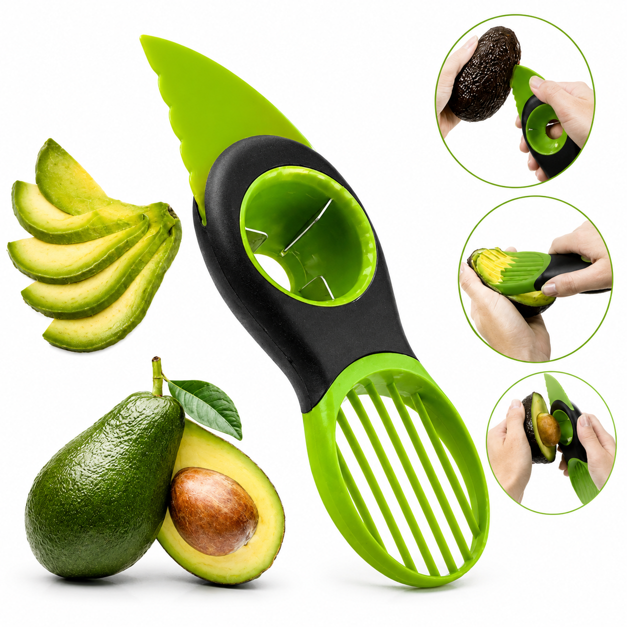Three-in-One Multifunctional Avocado Knife