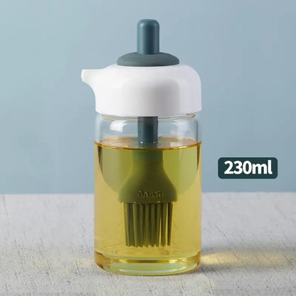 2-in-1 Oil Dispenser Bottle with Silicone Brush