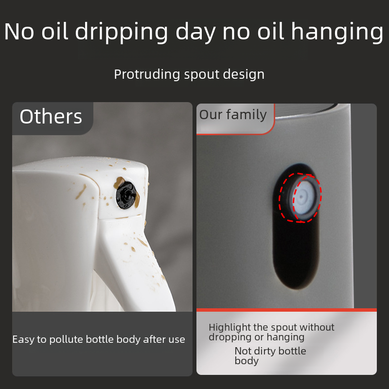 Self-Designed Glass Oil Spray Bottle for Kitchen Use