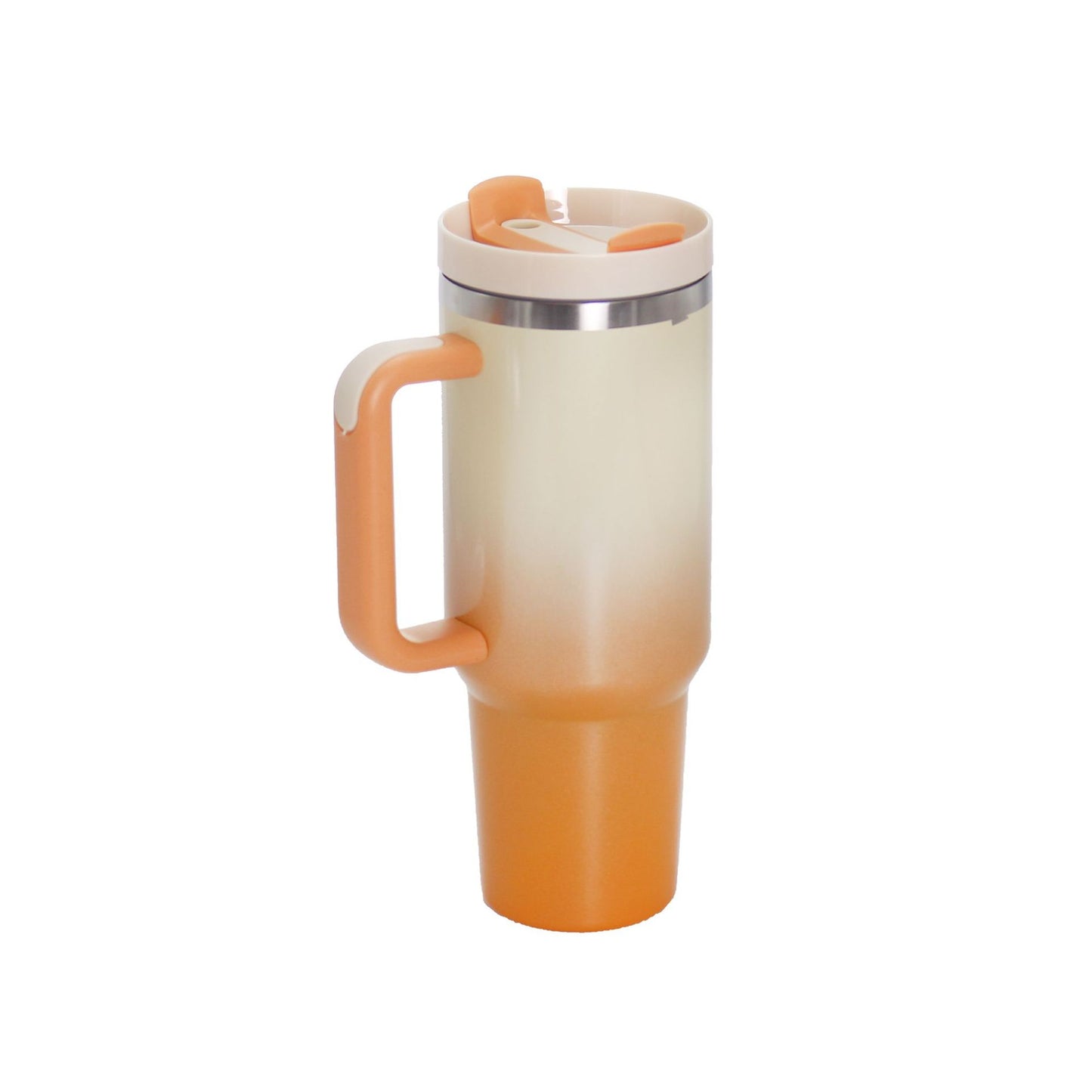 40oz Stainless Steel Travel Mug with Straw & Handle