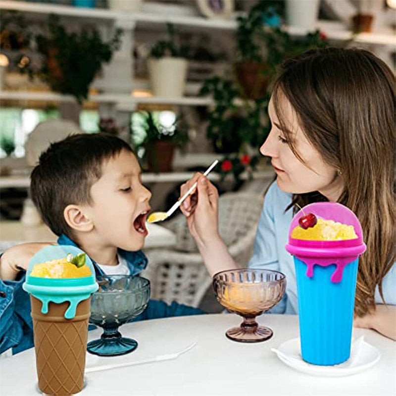 Quick-Freeze Slushy Maker Cup – 500ml Portable Ice Cream & Smoothie Cup