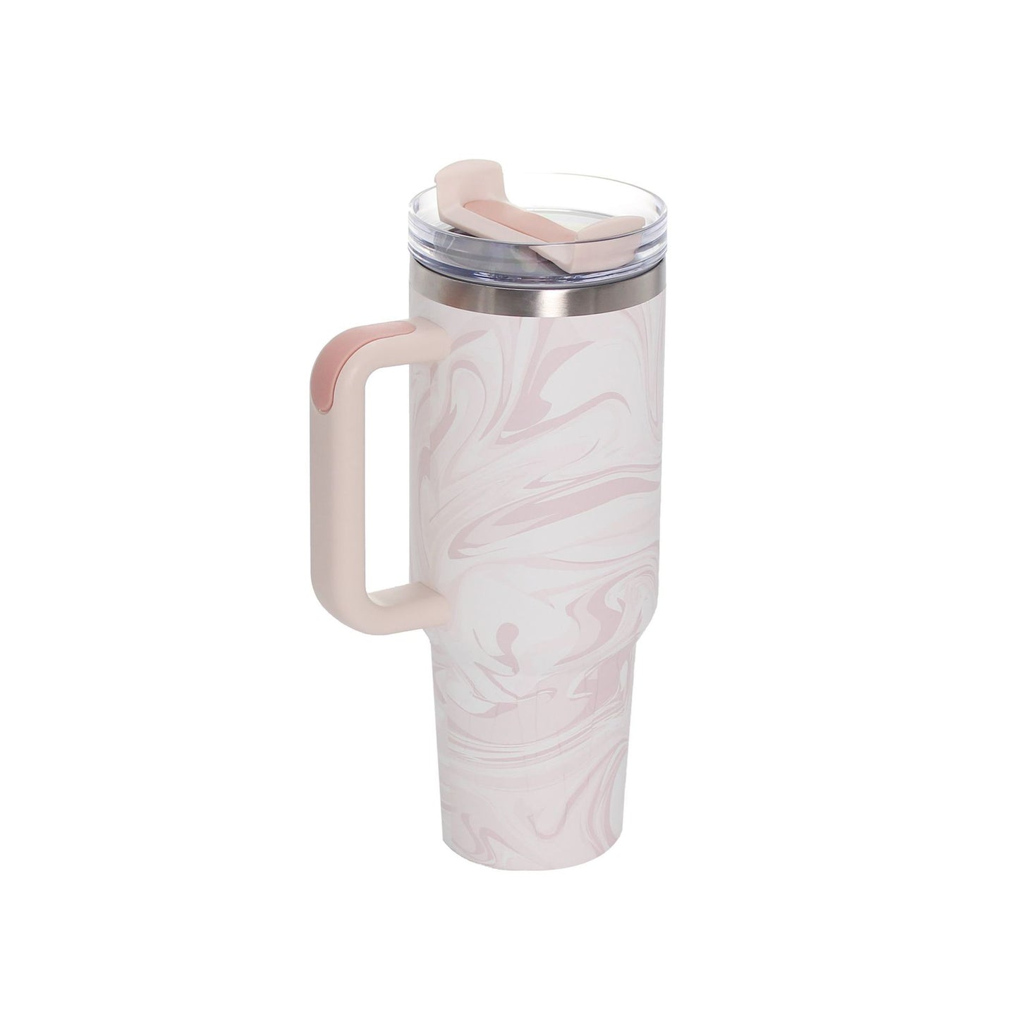 40oz Stainless Steel Travel Mug with Straw & Handle
