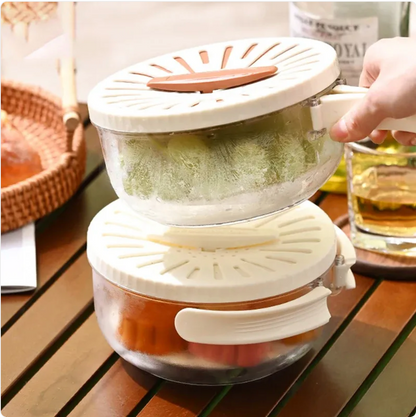 Foldable Fruit & Vegetable Washing Basket with Lid