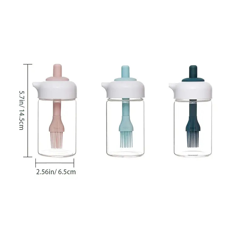 2-in-1 Oil Dispenser Bottle with Silicone Brush