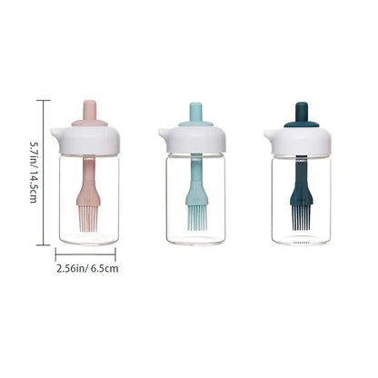 2-in-1 Oil Dispenser Bottle with Silicone Brush