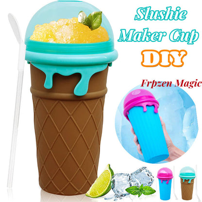 Quick-Freeze Slushy Maker Cup – 500ml Portable Ice Cream & Smoothie Cup
