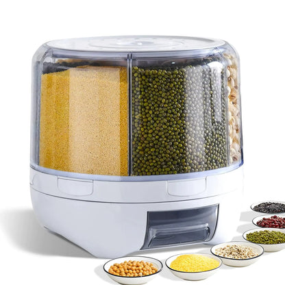 Slow Slog 6-Grid Rotating Grain & Rice Dispenser