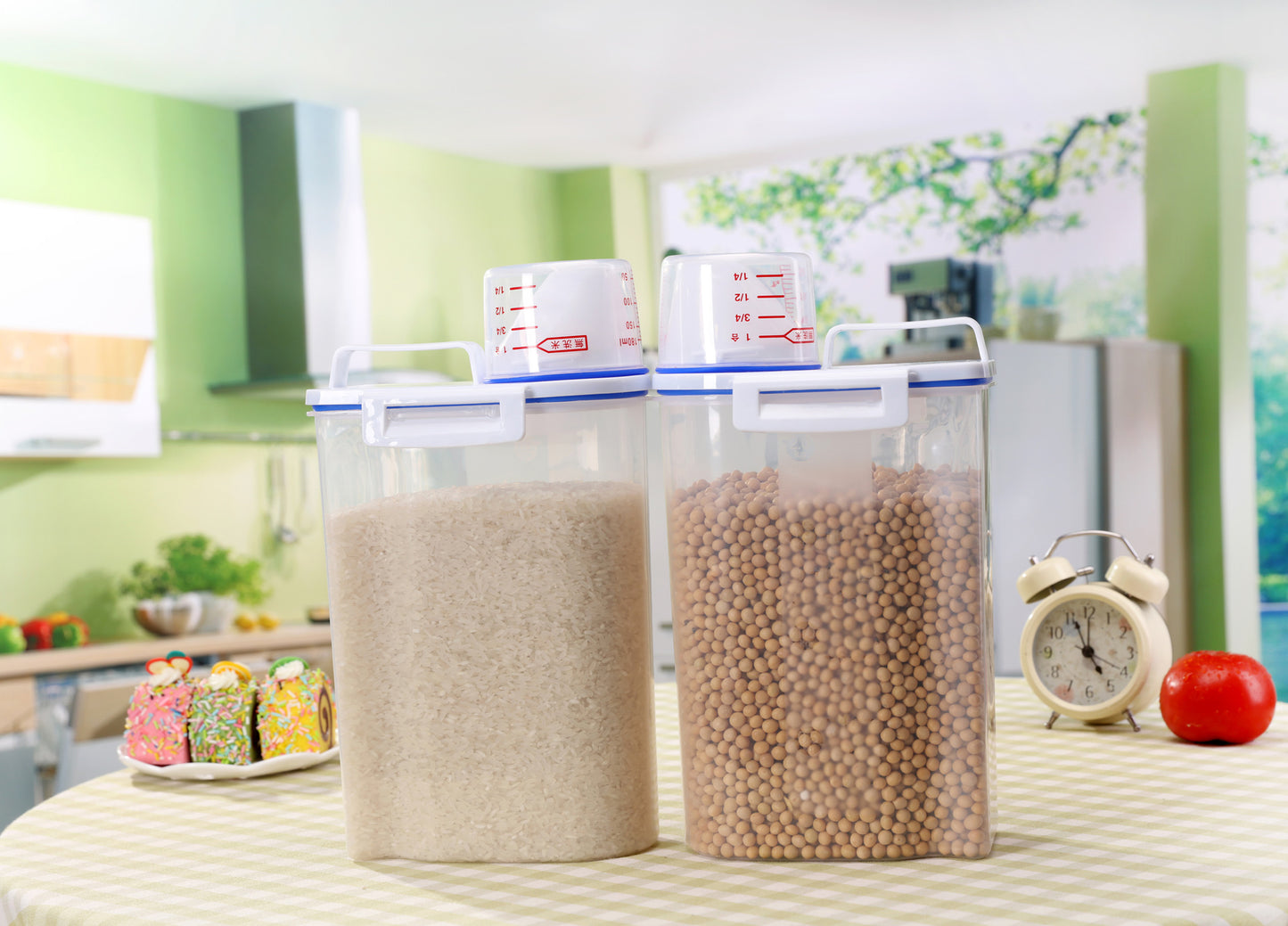Grain Storage Container with Cup