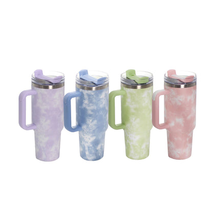 40oz Stainless Steel Travel Mug with Straw & Handle