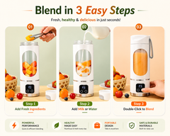 Portable Smoothie Blender Bottle