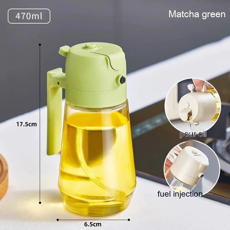 2-in-1 Olive Oil Sprayer Dispenser Bottle