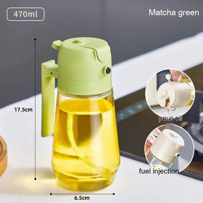 2-in-1 Olive Oil Sprayer Dispenser Bottle