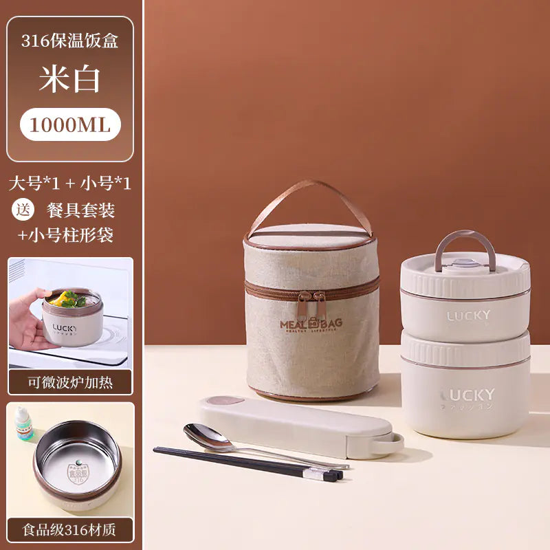 316 Stainless Steel Insulated Lunch Box for Students