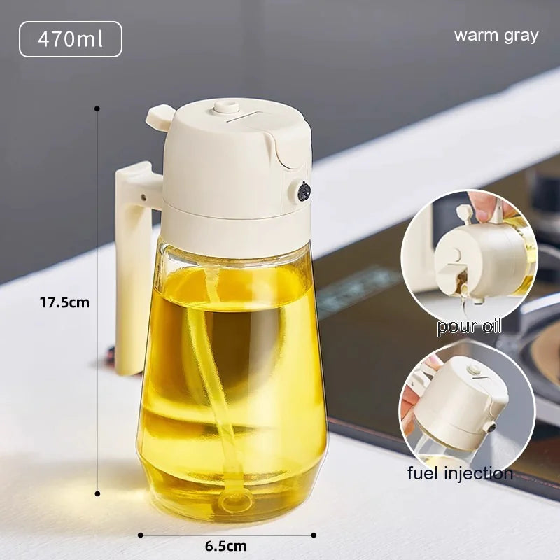 2-in-1 Olive Oil Sprayer Dispenser Bottle