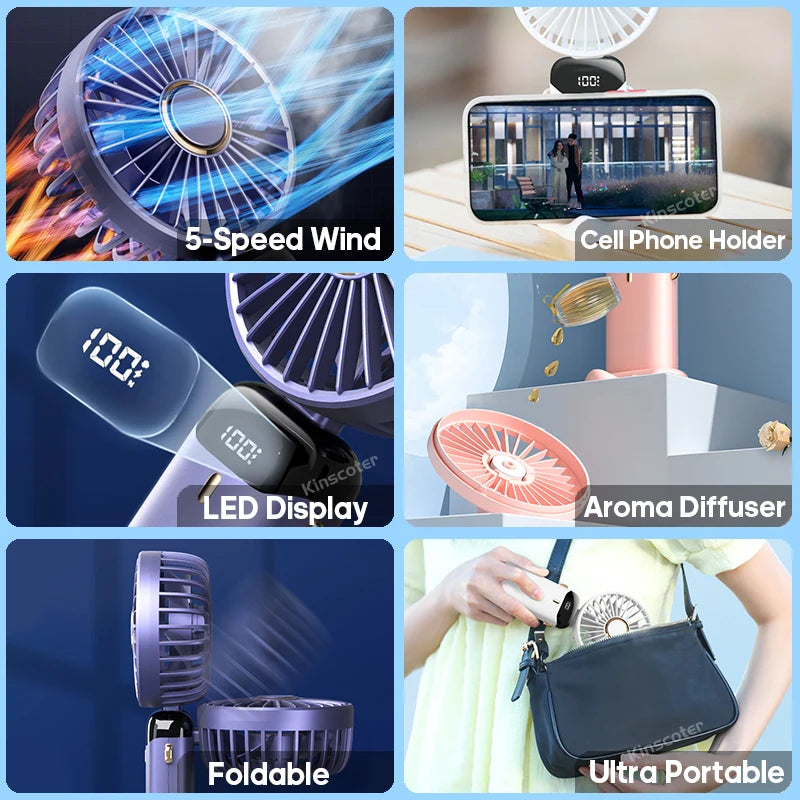 USB Rechargeable Portable Neck Fan
