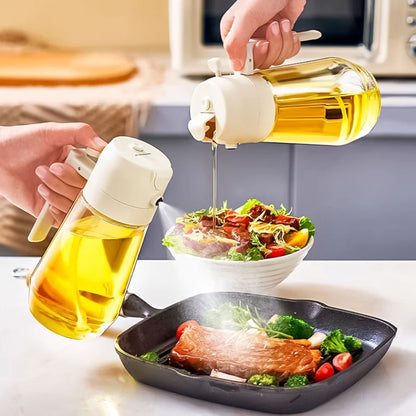 2-in-1 Olive Oil Sprayer Dispenser Bottle