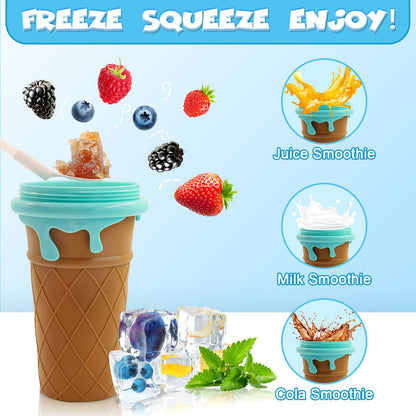 Quick-Freeze Slushy Maker Cup – 500ml Portable Ice Cream & Smoothie Cup
