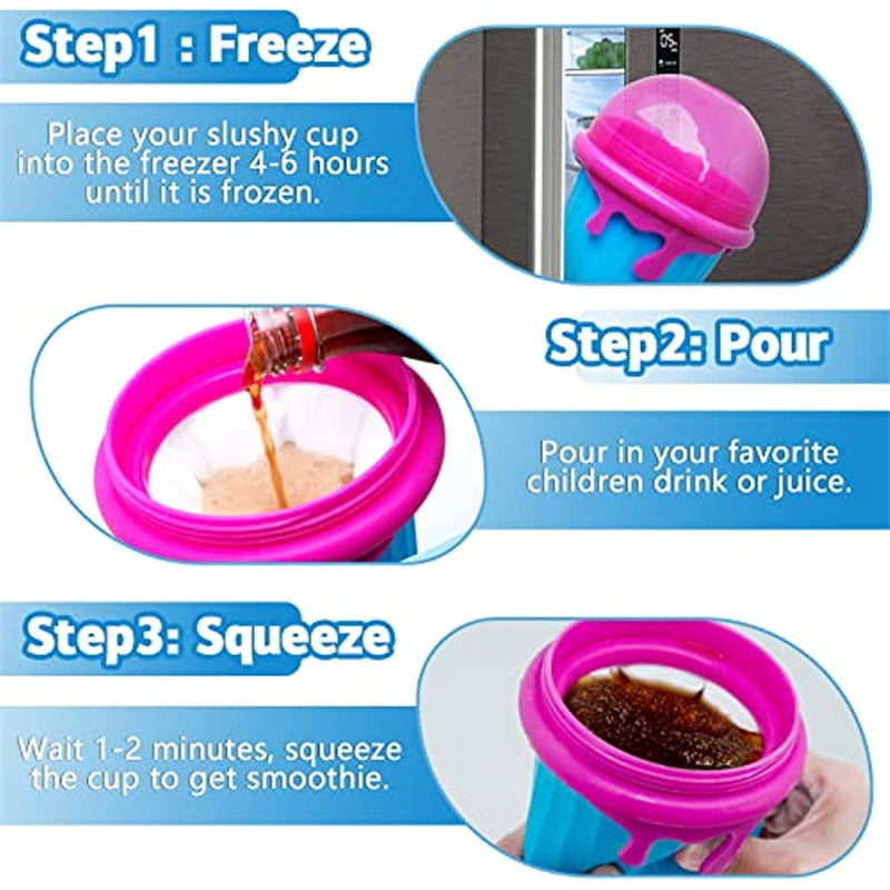 Quick-Freeze Slushy Maker Cup – 500ml Portable Ice Cream & Smoothie Cup