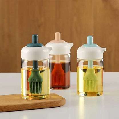 2-in-1 Oil Dispenser Bottle with Silicone Brush