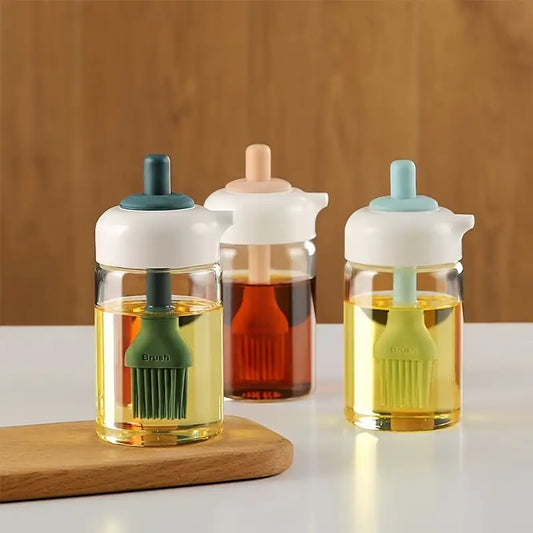 2-in-1 Oil Dispenser Bottle with Silicone Brush