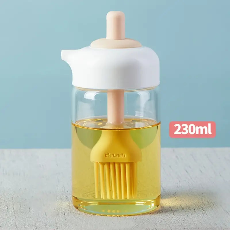 2-in-1 Oil Dispenser Bottle with Silicone Brush