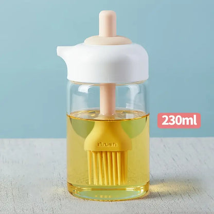 2-in-1 Oil Dispenser Bottle with Silicone Brush