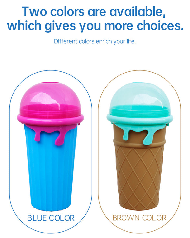 Quick-Freeze Slushy Maker Cup – 500ml Portable Ice Cream & Smoothie Cup
