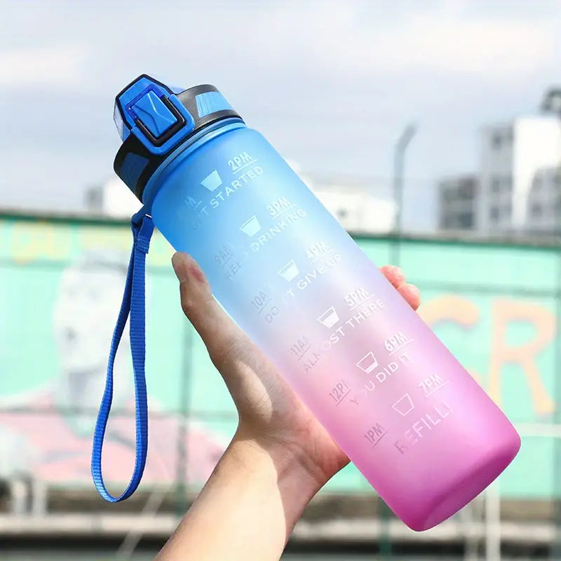 32oz Leakproof Gradient Motivational Water Bottle