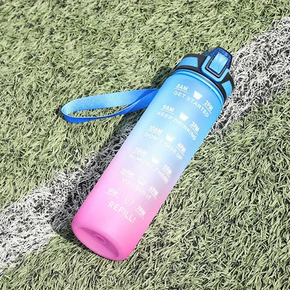 32oz Leakproof Gradient Motivational Water Bottle