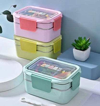 Stainless Steel Double-Layer Lunch Box