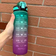 32oz Leakproof Gradient Motivational Water Bottle